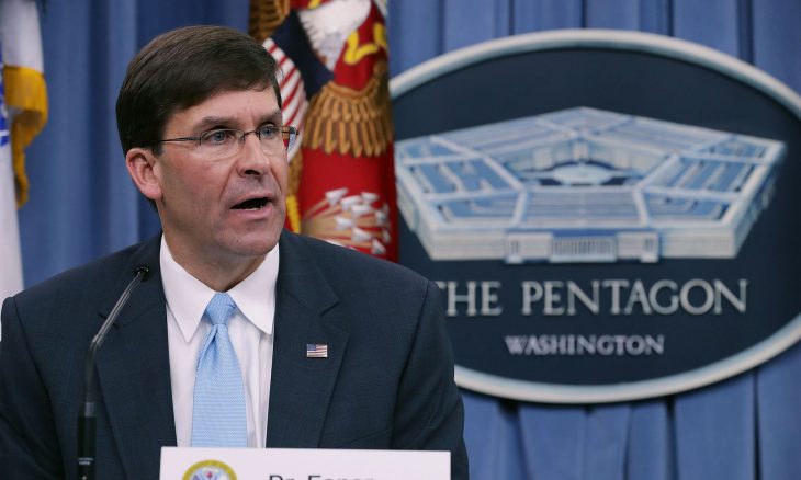 Secretary of Defence Mark Esper