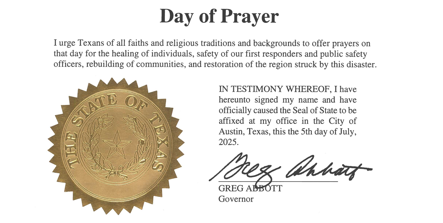 Governor Abbot Texas Day of Prayer