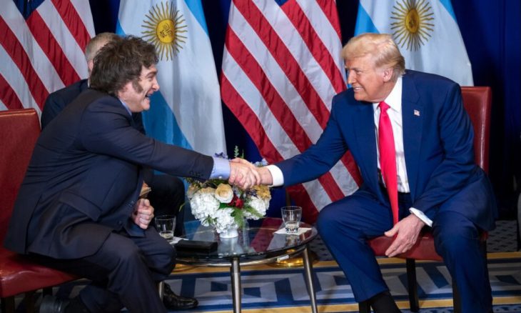 Trump Milei Handshake