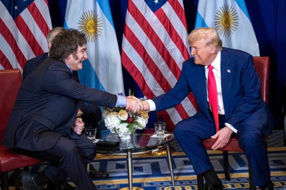 Trump Milei Handshake