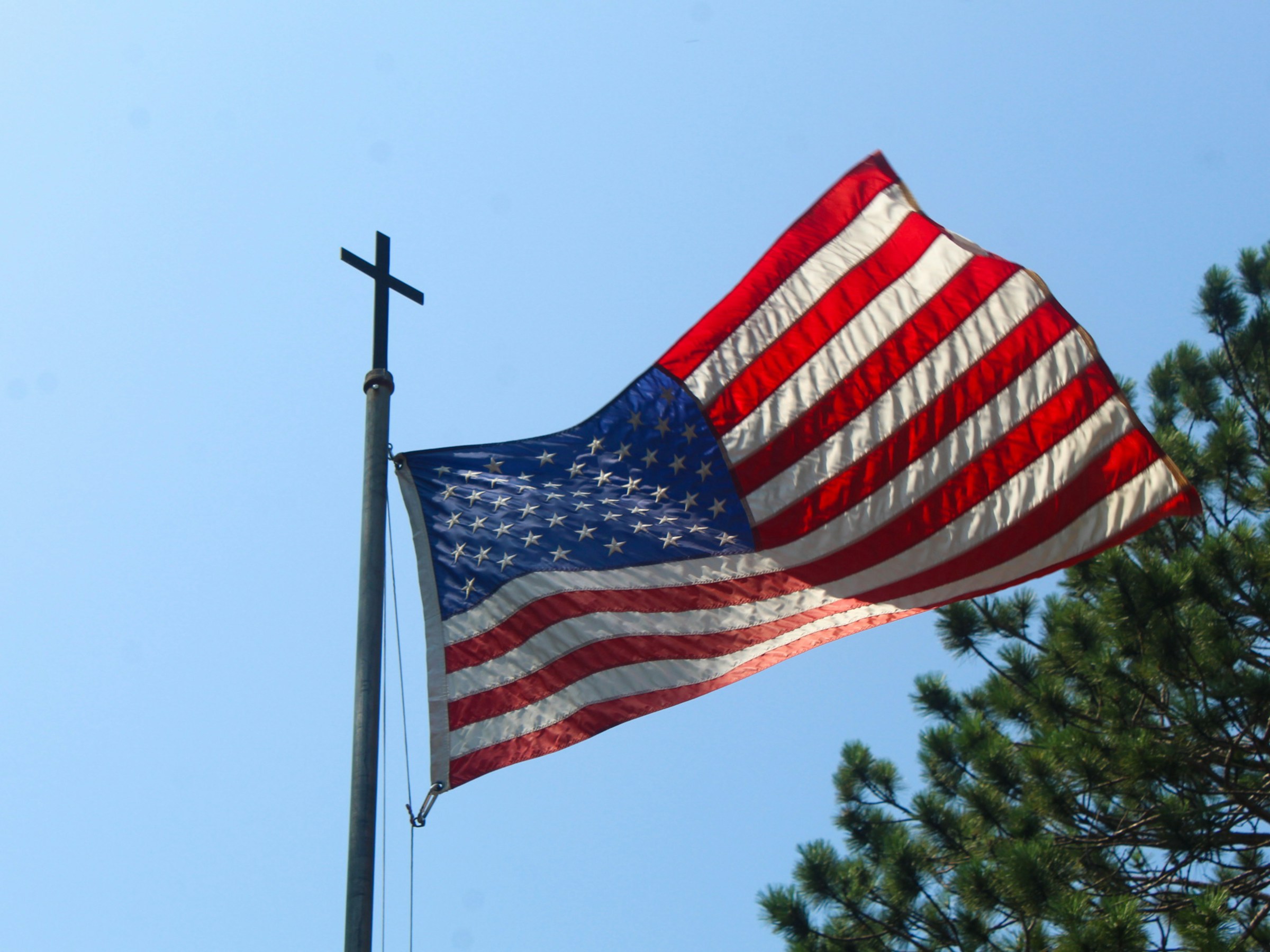 Flag and Cross